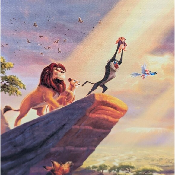 Thomas Kinkade Disney The Lion King 14" x 14" Gallery Wrapped Canvas Art - Picture 3 of 16